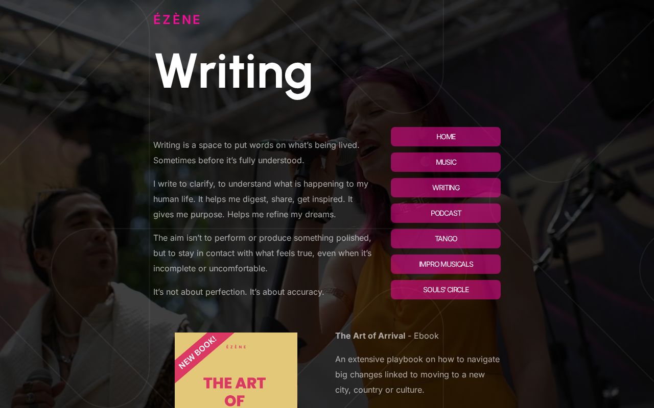 ÉZÈNE - Writing